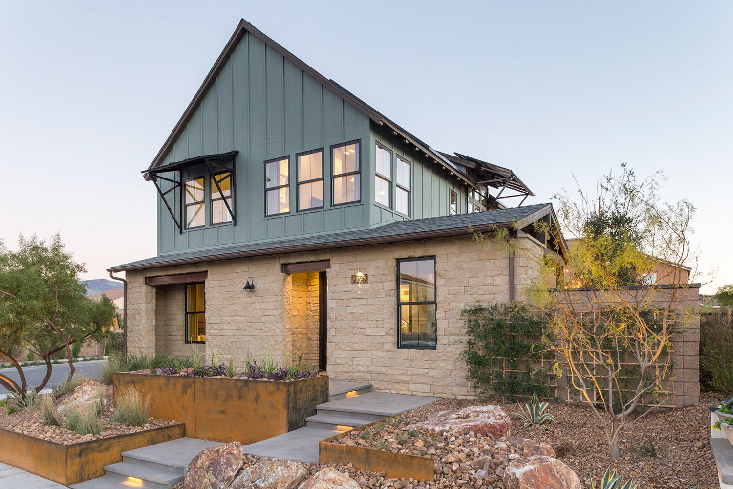pardee designed homes specifically for millennials contemporary farmhouse exterior