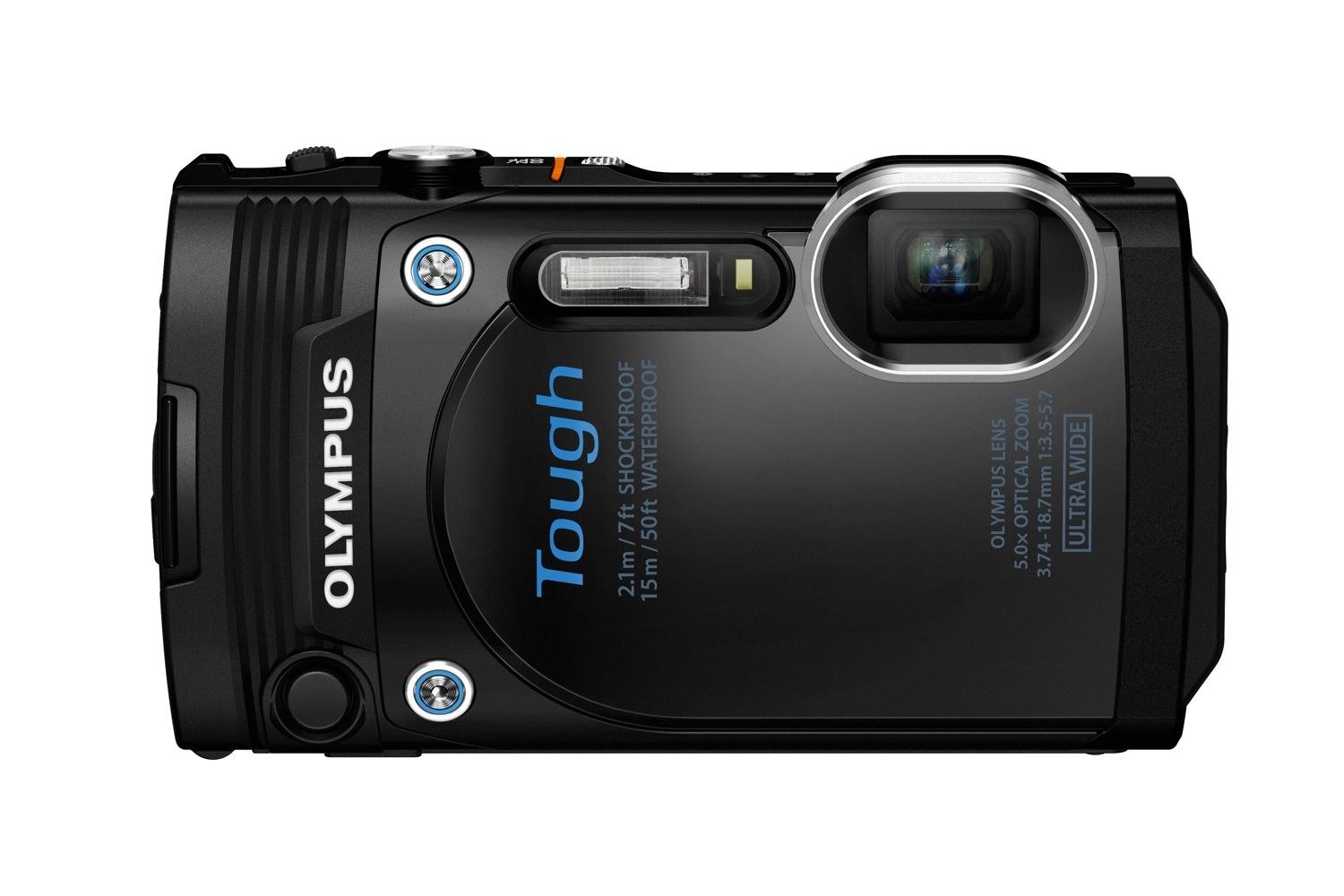 olympus new rugged tg 860 swims deeper now wi fi blk front