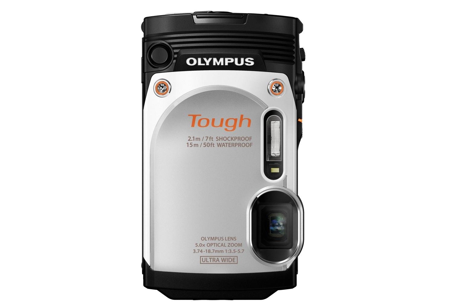 olympus new rugged tg 860 swims deeper now wi fi wht front stand
