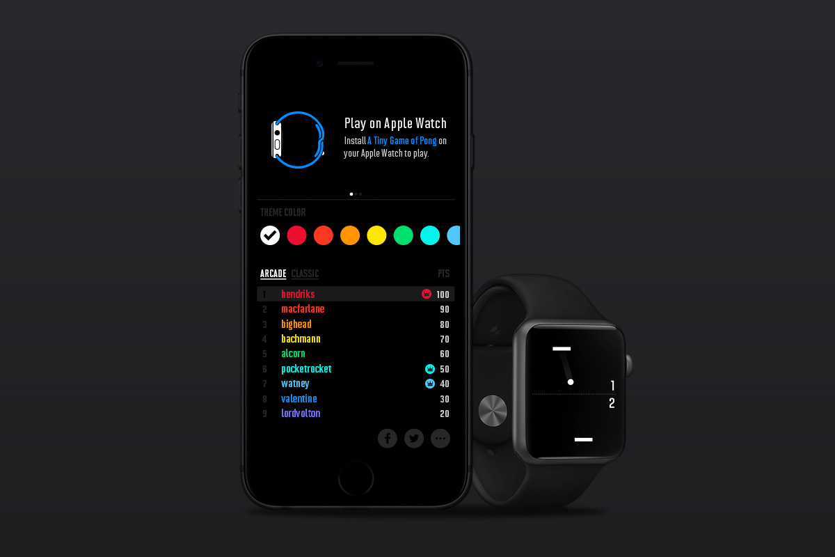 heres a tiny game of pong for your apple watch iphone ios 5