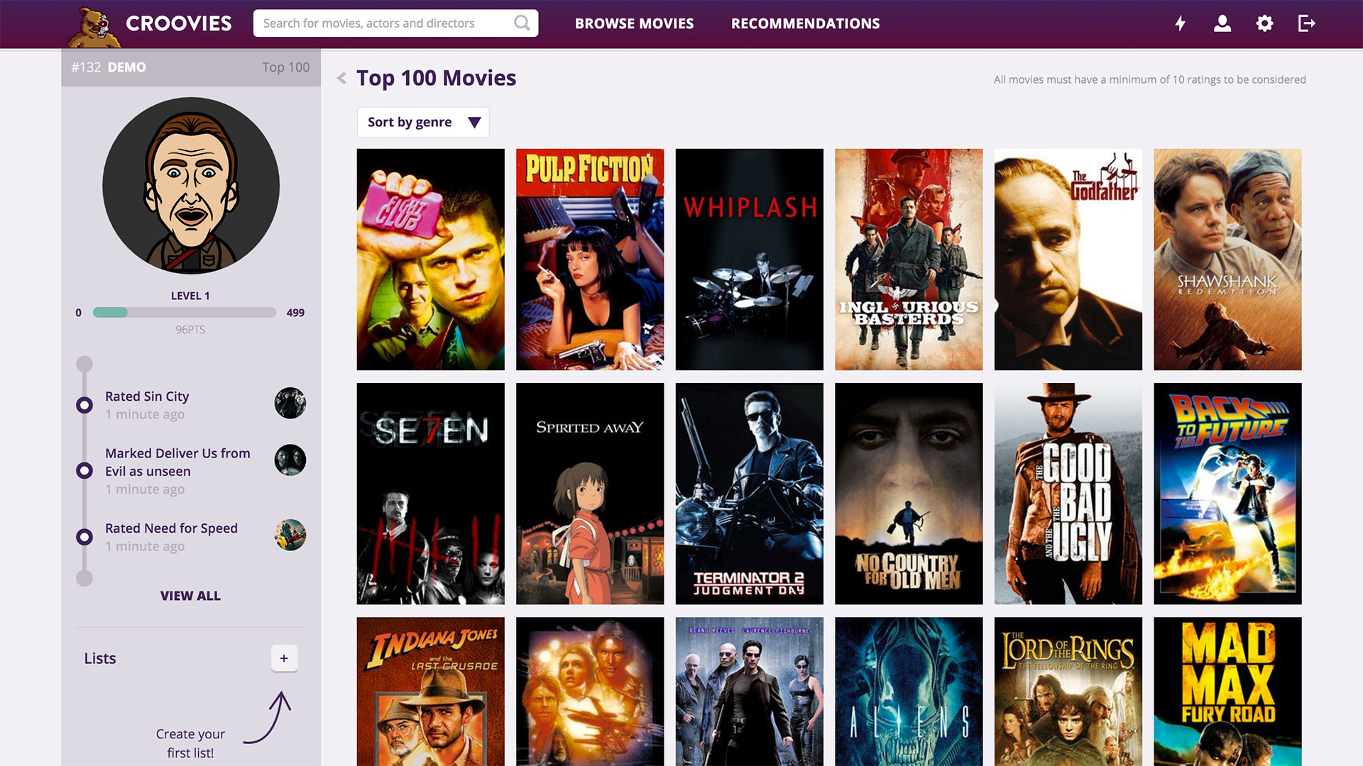 croovies movie ratings and recommendations screenshot 2