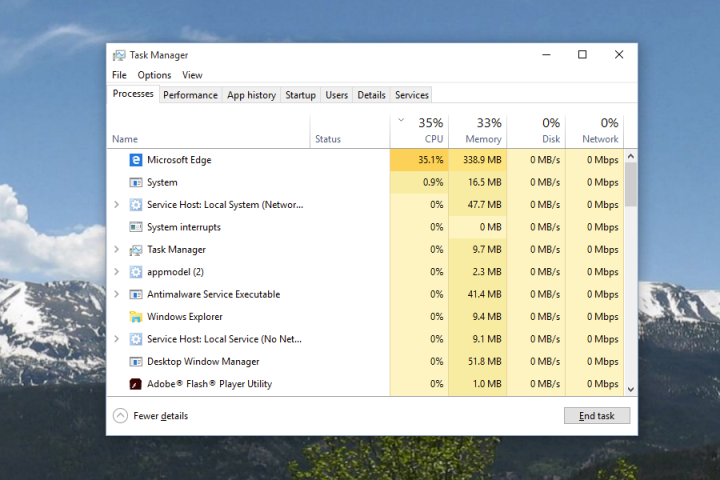 windows 10 task manager gpu usage processes