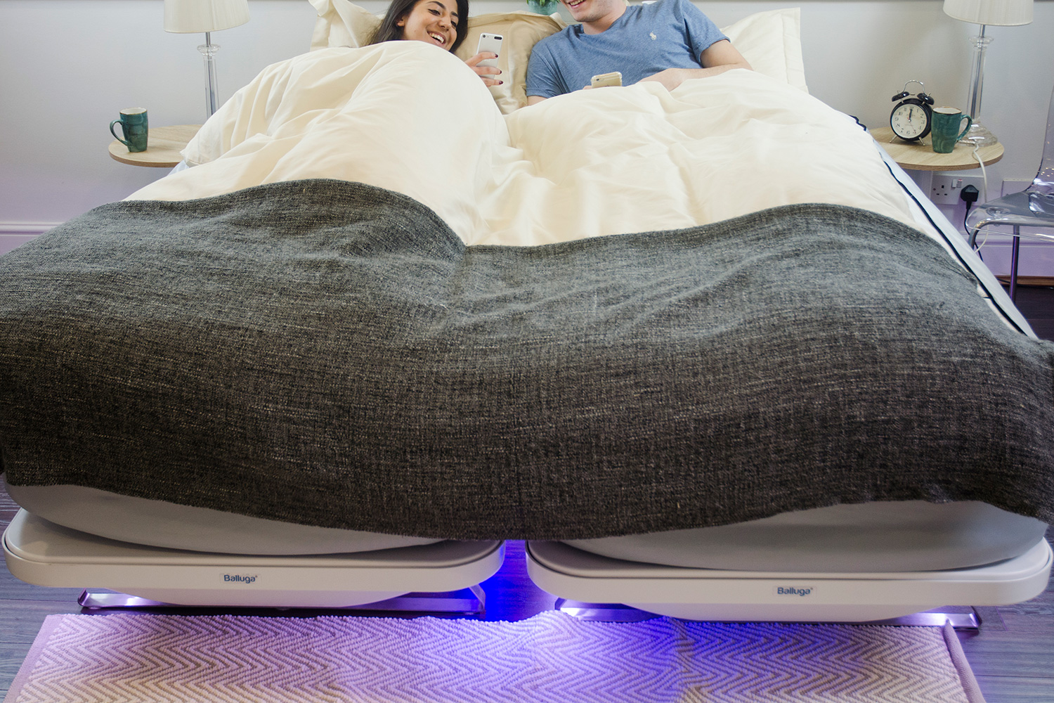 balluga is a smart bed with ac and air suspension underbed lighting