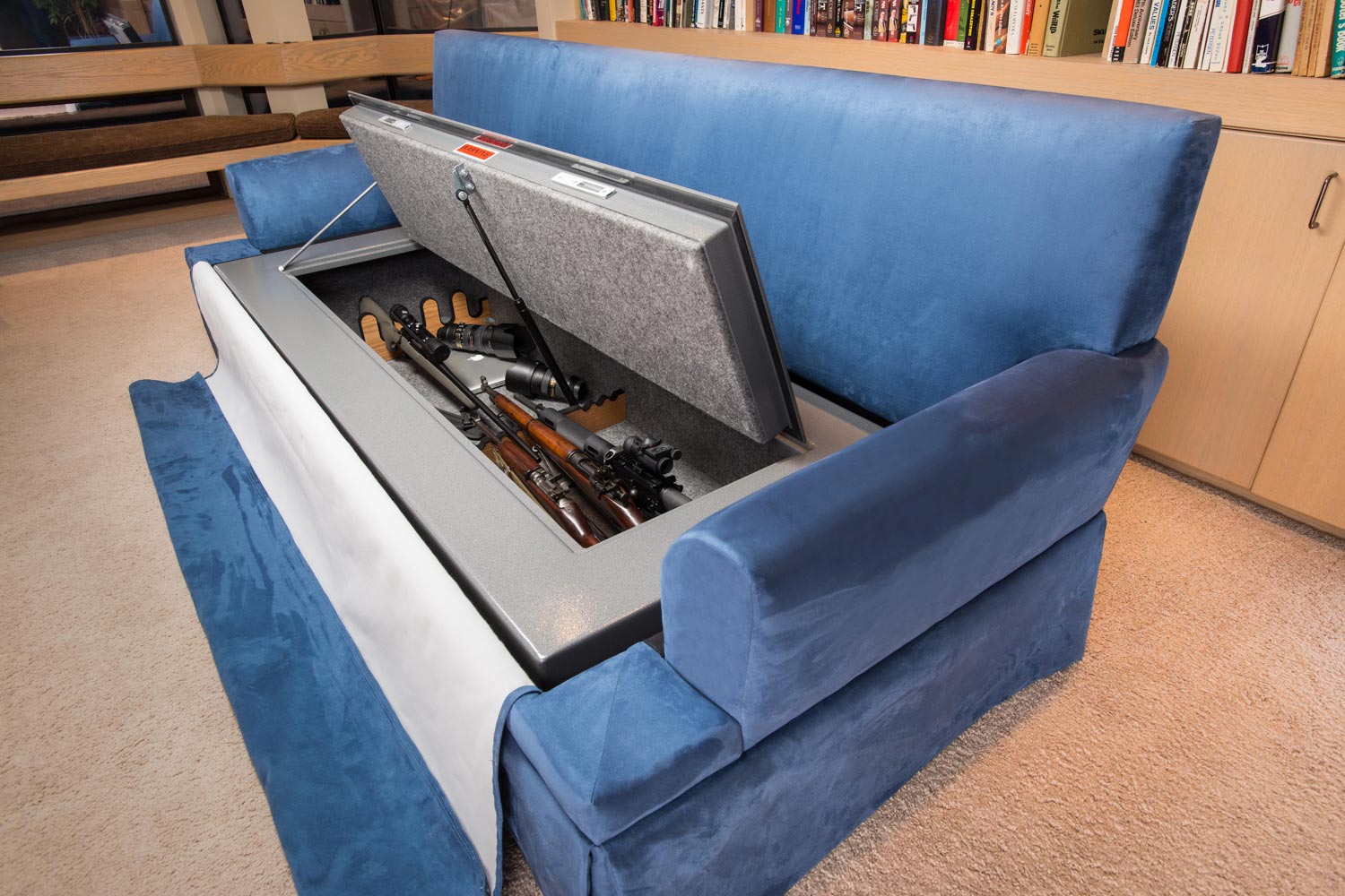 couchbunker bullet resistant sofa gun safe heracles research corporation 0012