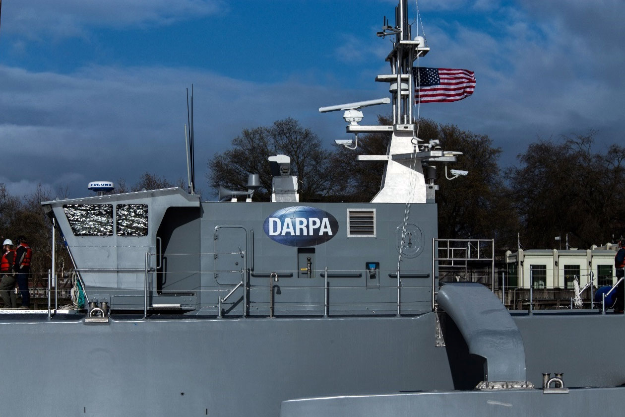 darpa officially christens the actuv in portland dry run starboard closeup