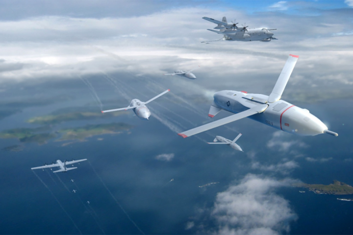 DARPA gremlin drone fleet artist concept