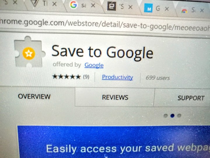 save to google bookmark service dav