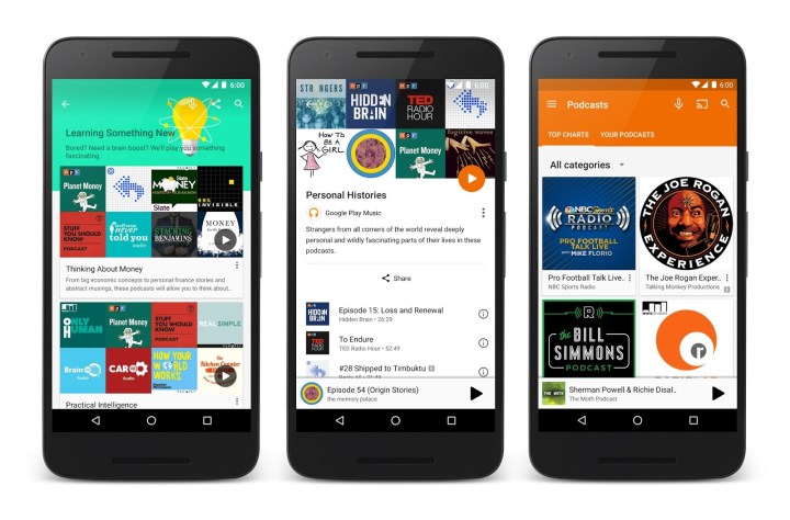 google play music podcasts launch