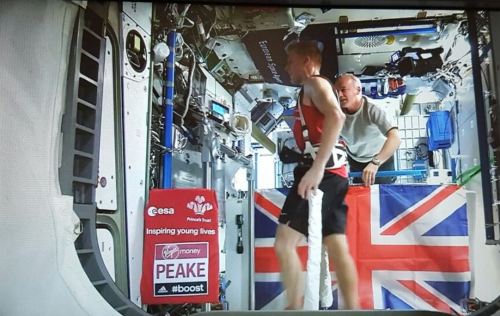 astronaut marathon runner space