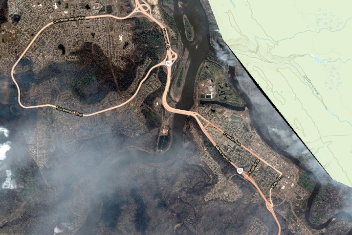 wildfire website lets fort mcmurray residents see the state of their home satellite