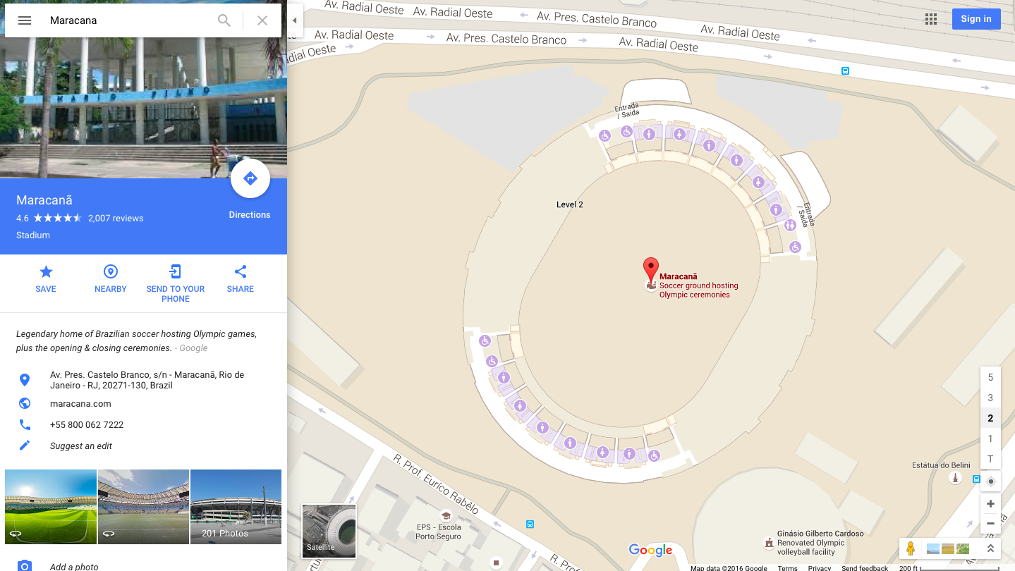 google maps rio olympics