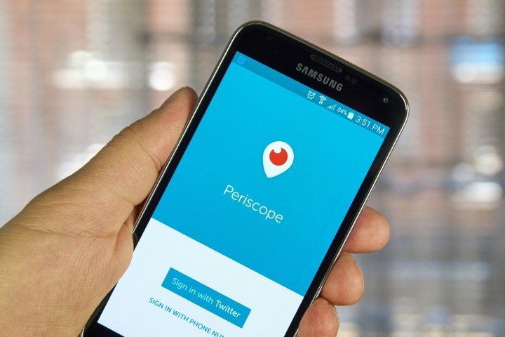 periscope super hearts lauunched application on a cell phone