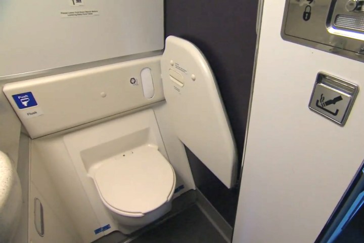 air new zealand pee lab plane toilet