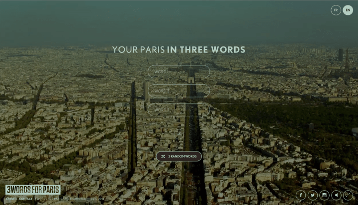 3 words for paris interactive video