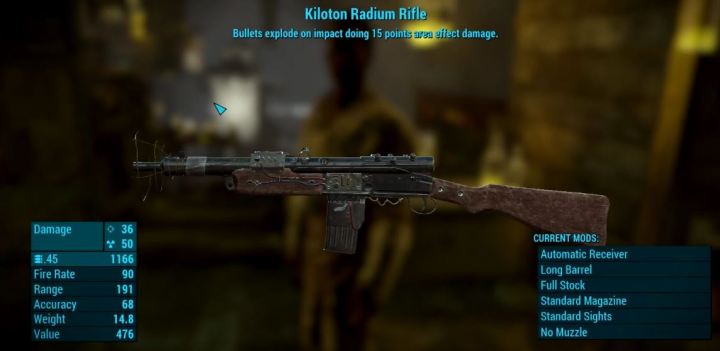 The Kiloton Radium Rifle from Fallout 4. 