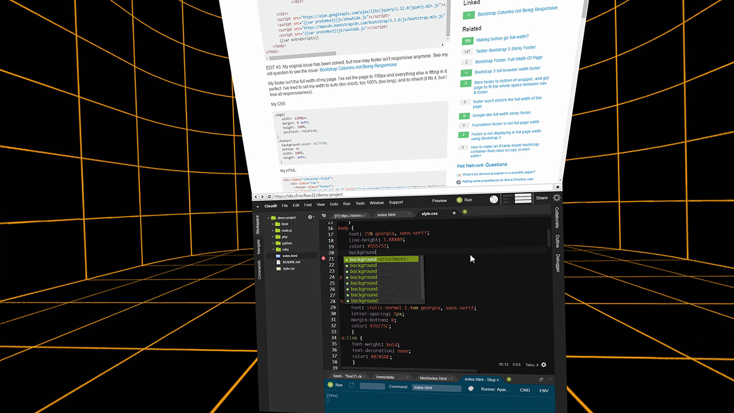 space virtual reality office  4 coding