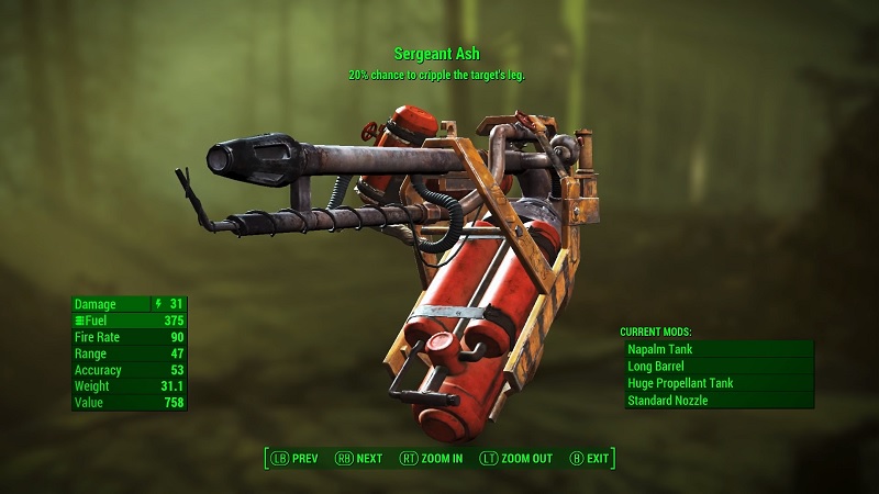 The Sergeant Ash weapon in Fallout 4. 
