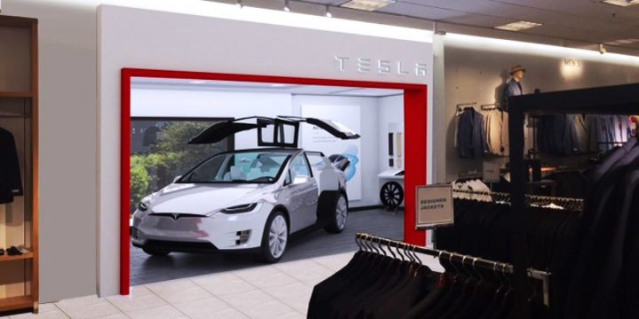tesla nordstrom showroom plans to sell its electric cars at