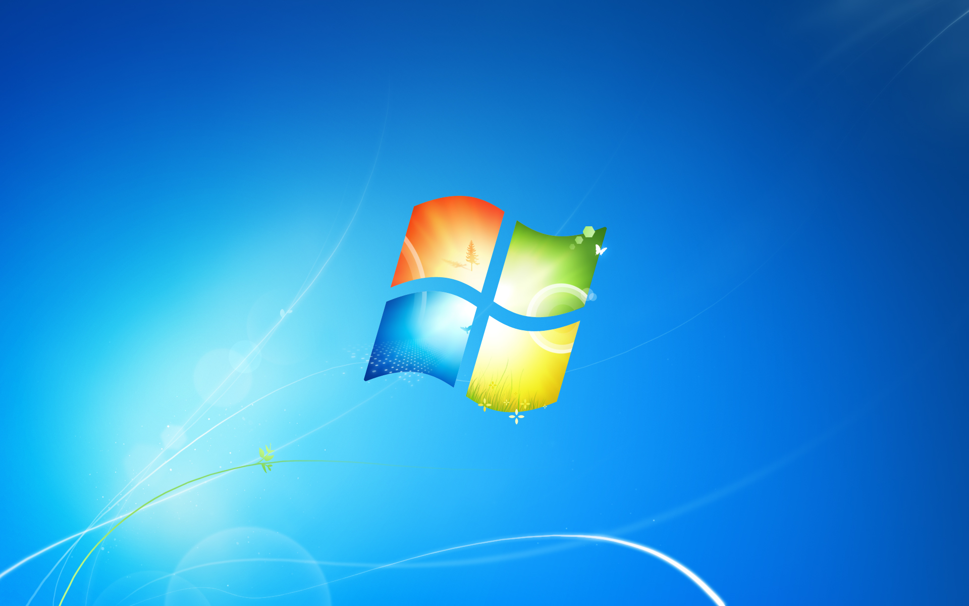 Versión completa del fondo de pantalla de Windows 7.