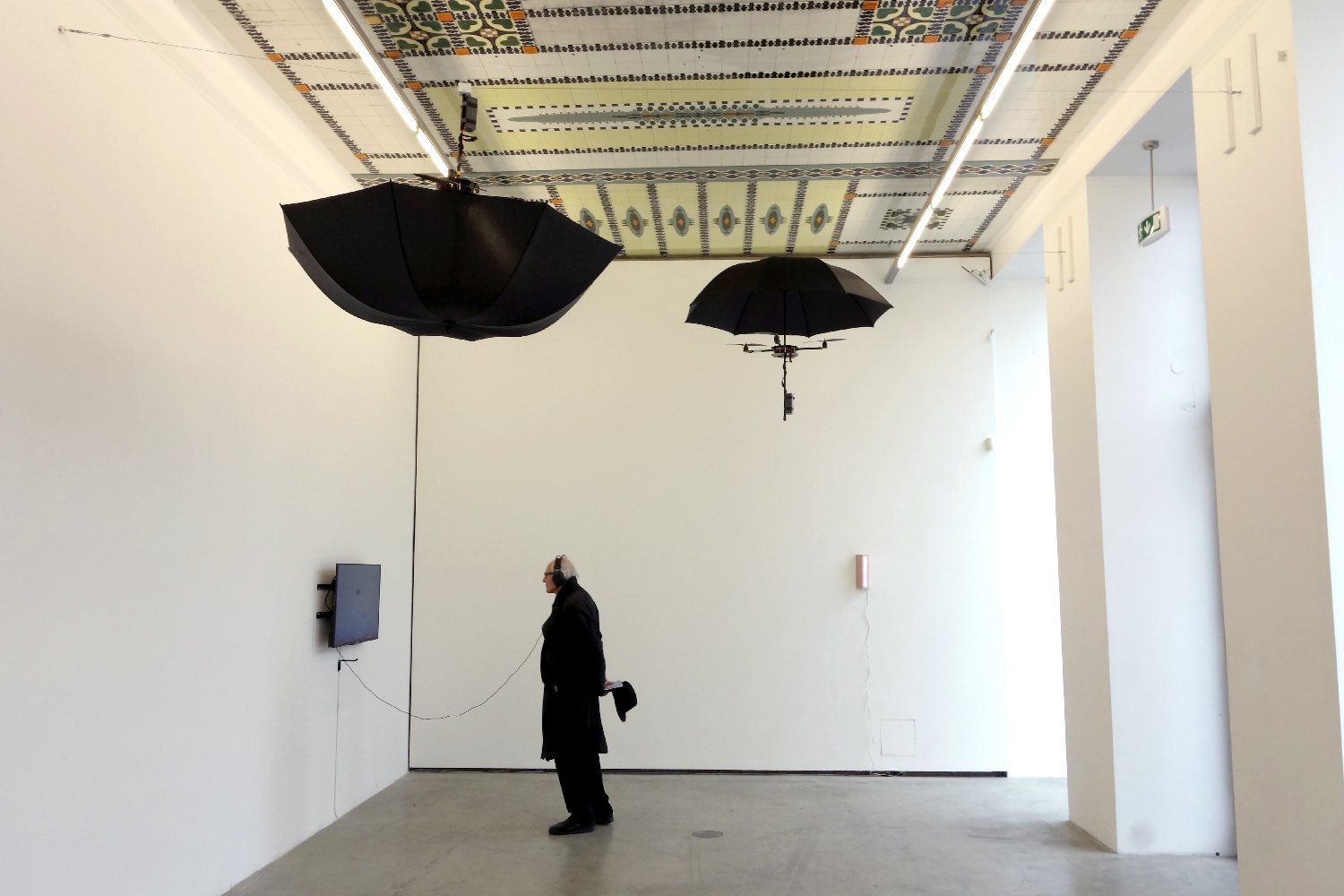 umbrella drones exhibition at the angewandte innovation lab  vienna