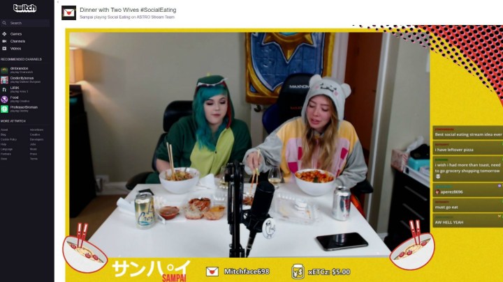 twitch introduces social eating category socialeating