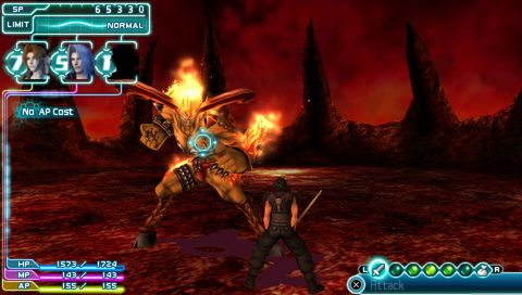Gameplay snapshot from the PPSSPP emulator.