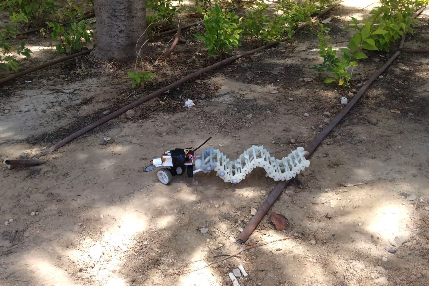 worm robot locomotion on sand 2