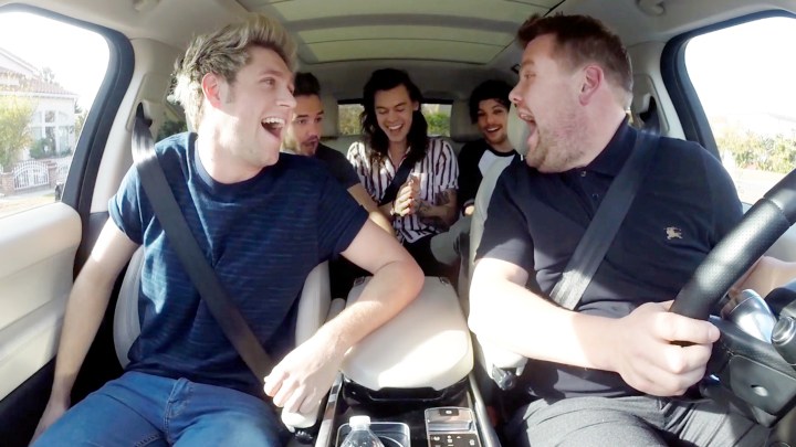 carpool karaoke spinoff apple music one direction joins james corden for