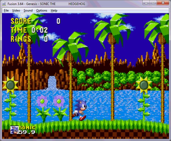 Sonic on Sega Genesis.