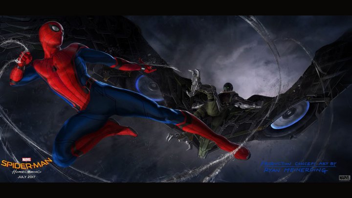 spider man homecoming trailer and concept art feat