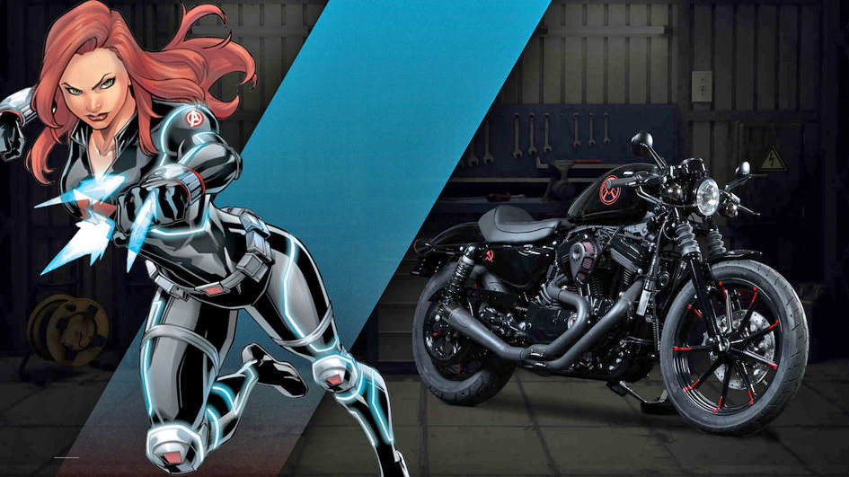 harley davidson marvel superhero custom bikes black widow