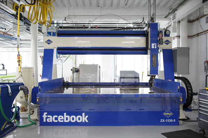 facebook area 404 hardware lab 5 axis water jet