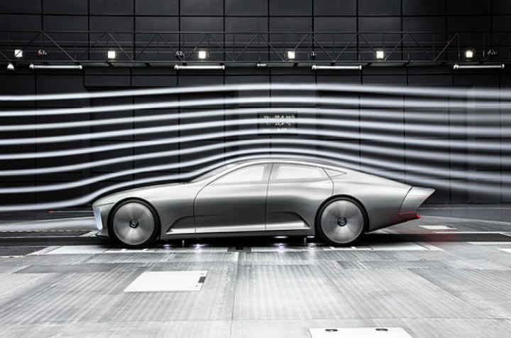 mercedes benz electric car active aerodynamics iaa transformer concept  intelligent aerodynamic automobile