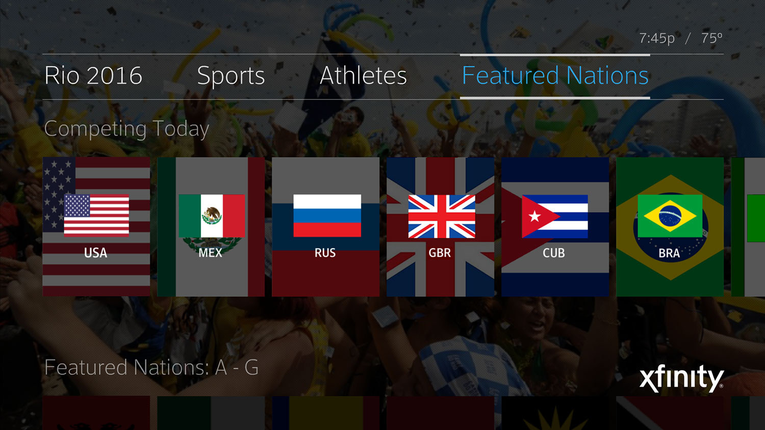 comcast x1 rio olympics 6000 hours internet streams broadcast multicultural featured nations