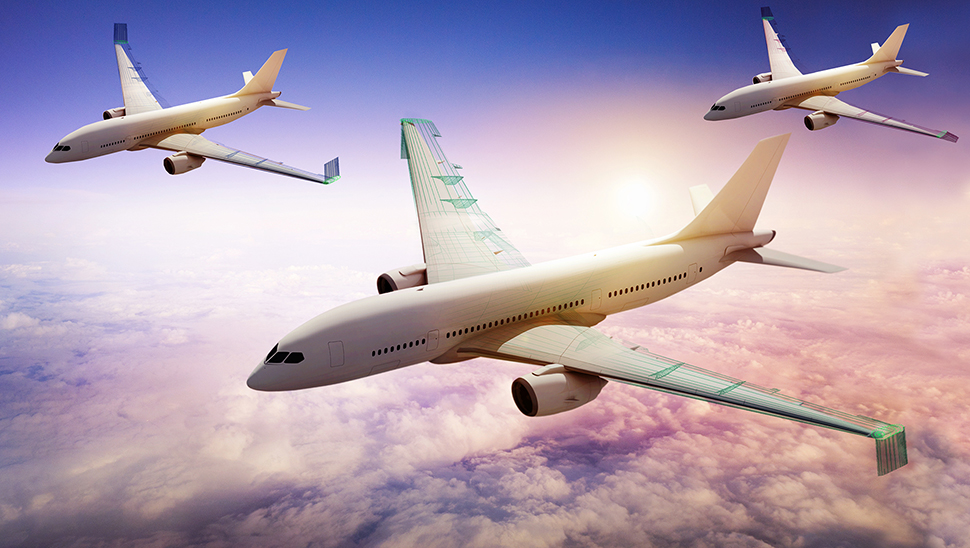nasa green aviation technology ideas airplane skyline horizon flight cloud concept