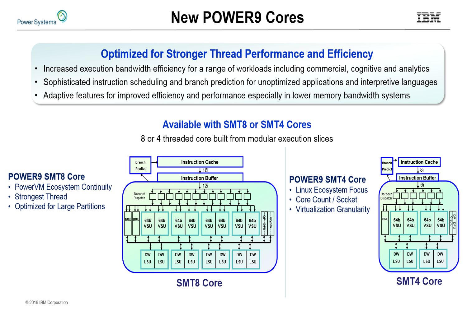 ibm power9 server processor architecture revealed hot chips 28 slide 2