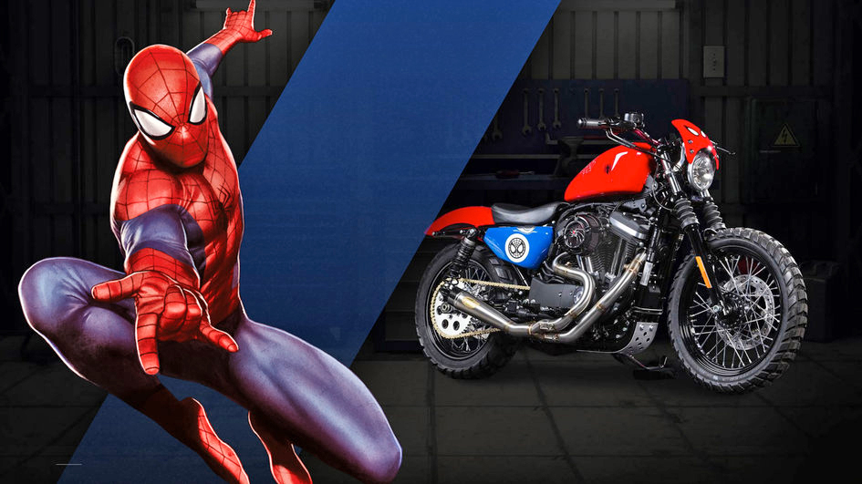 harley davidson marvel superhero custom bikes spiderman superheroes