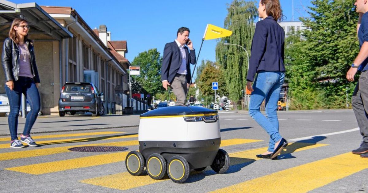 Autonomous supply robots at middle of bomb scare prank