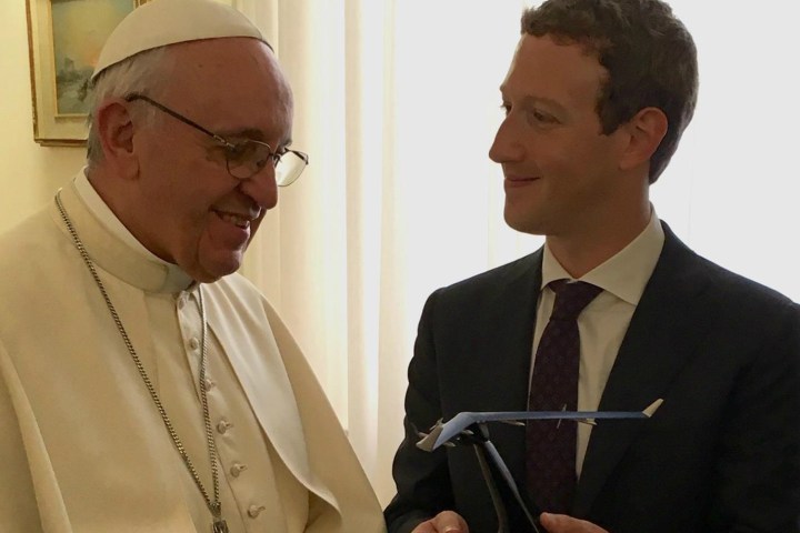 mark zuckerberg pope meeting
