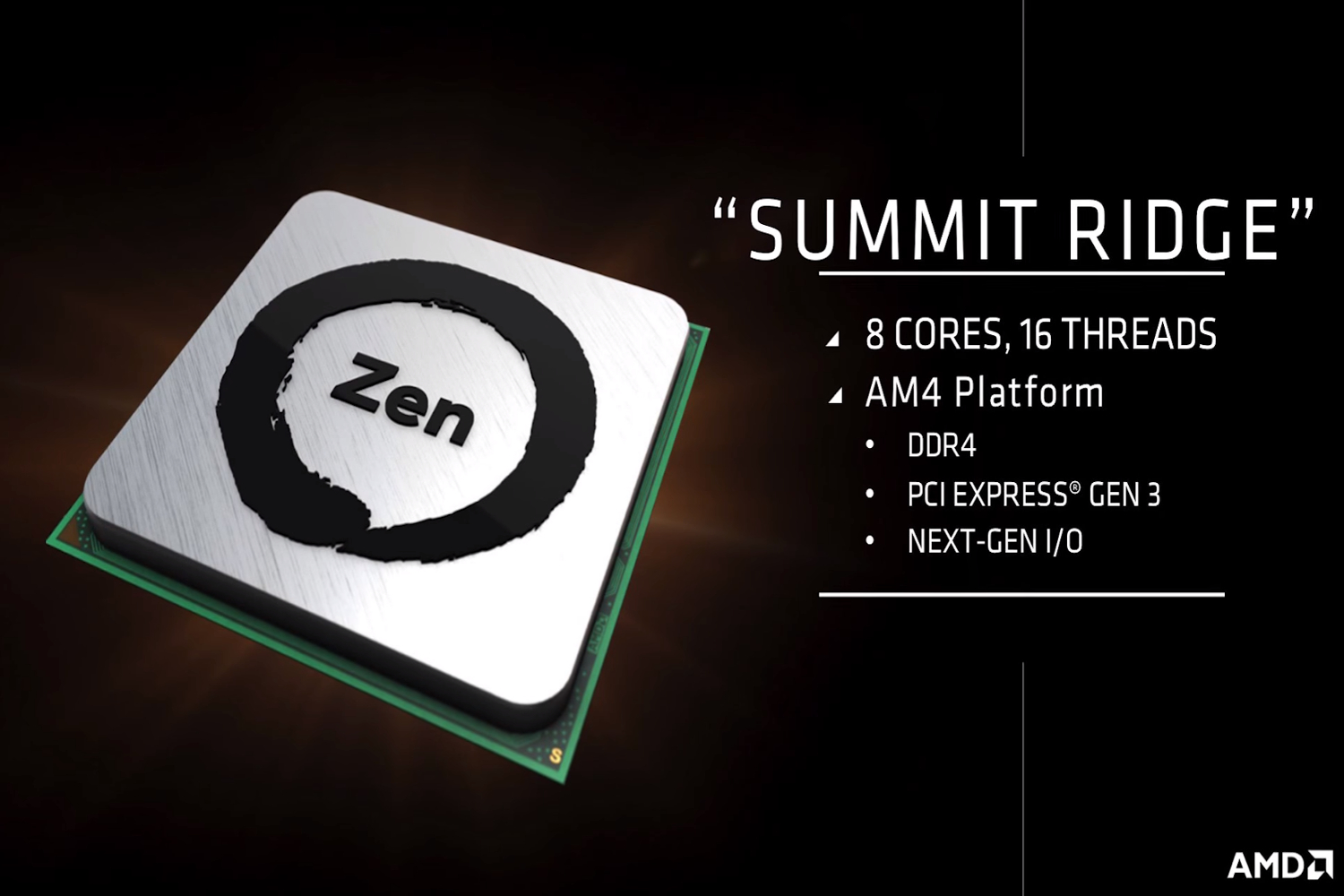 amd zen summit ridge details idf 2016 processor