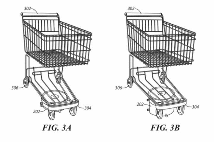 walmart patent self driving shopping carts cart