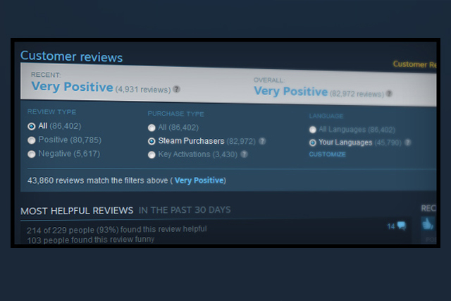 steam user ratings changes customerreviews