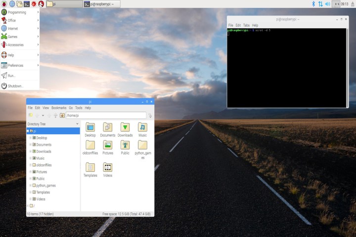 raspberry pi raspbian pixel desktop interface for