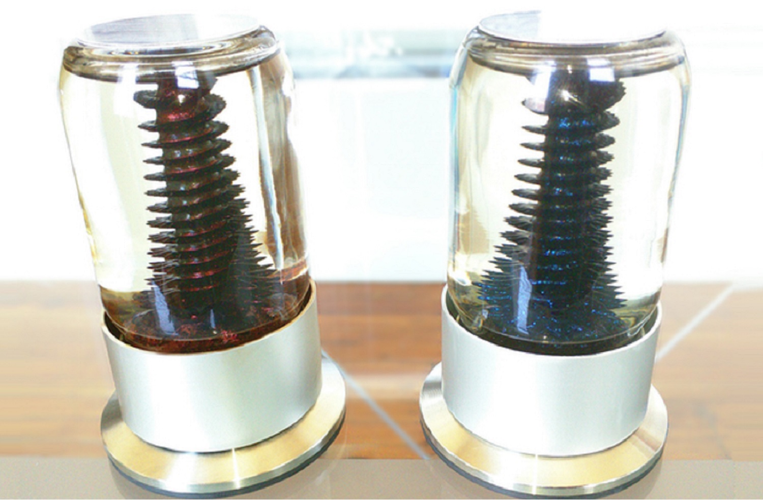 ferrofluid desk ornament red blue
