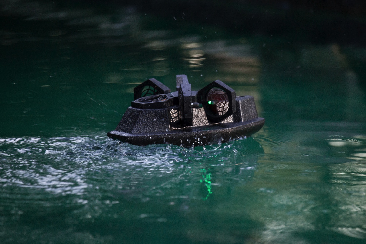 airblock modular drone hovercraft on water