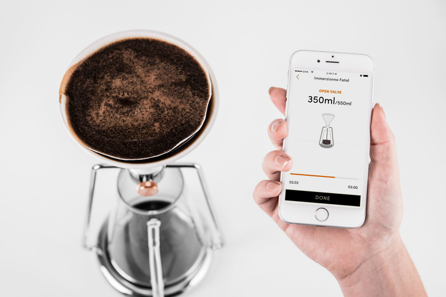 the gina smart coffee maker brews three ways app