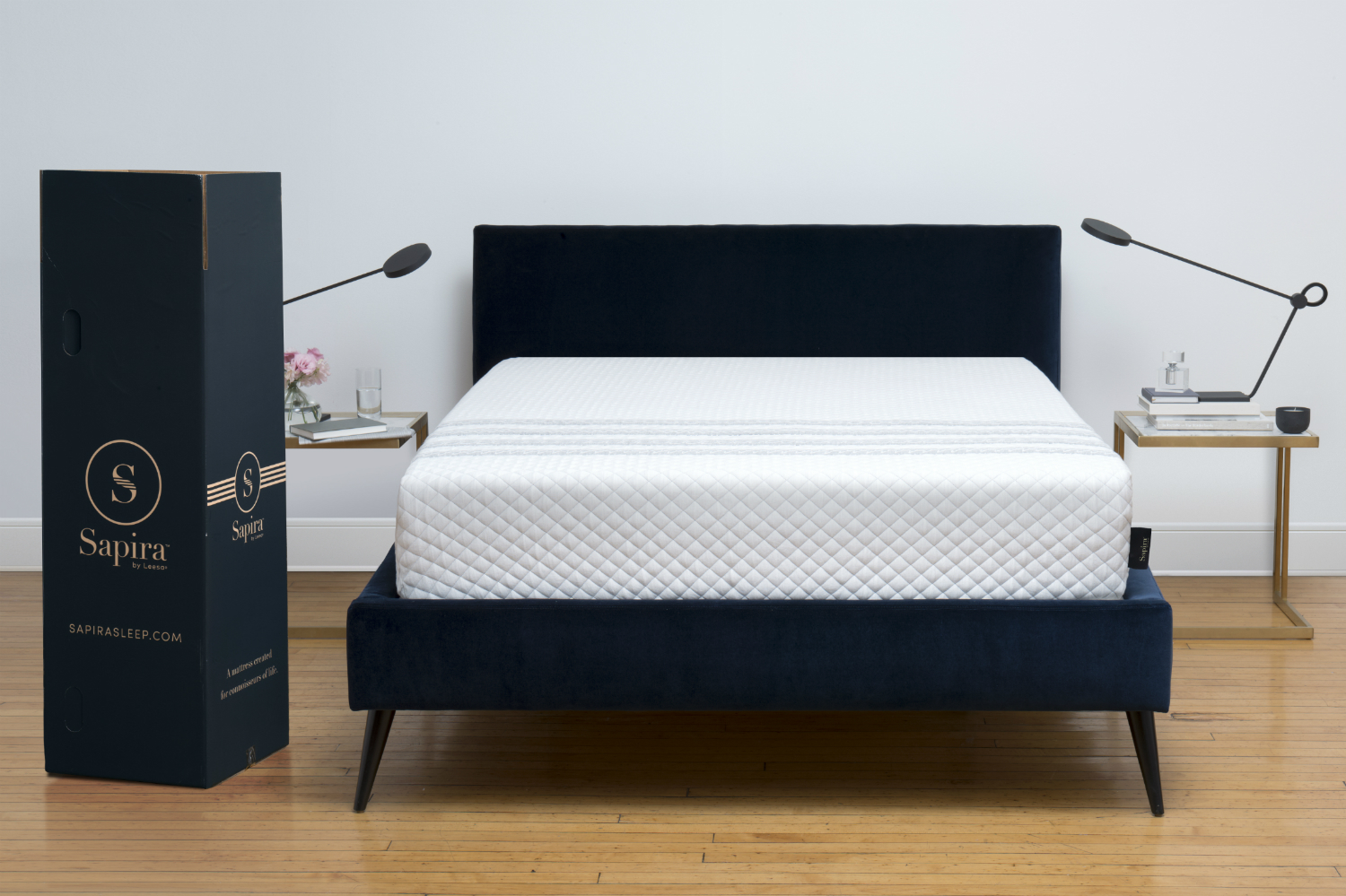 leesa introduces its luxury sapira mattress in a box hero shot