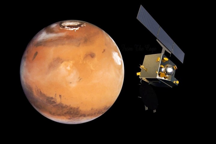 An illustration of the Mars Orbiter Mission.