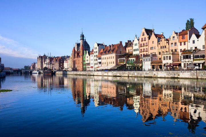 global budget cost of living search engine scenic view with reflection on water the old town gdansk in poland by motlawa rive
