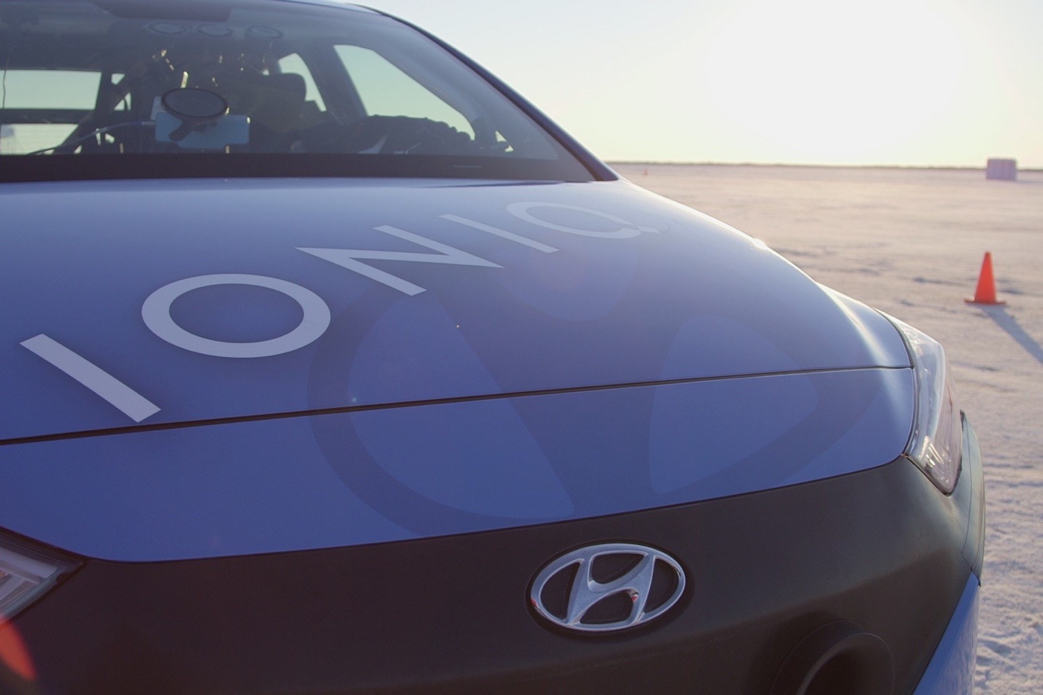 Hyundai Ioniq Hybrid land speed record car